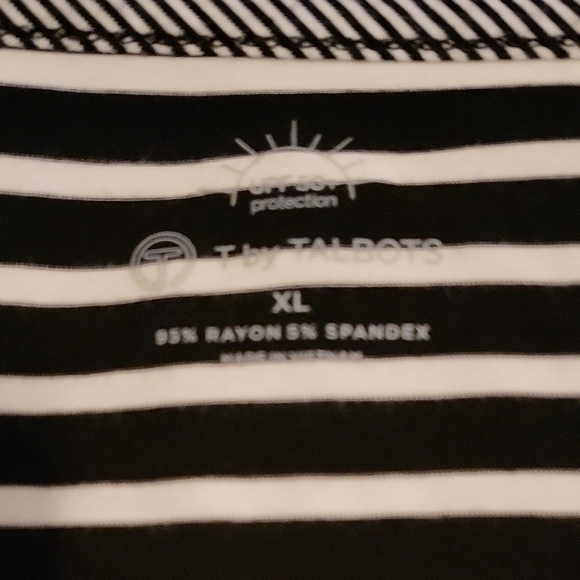 Talbots Black and White Striped Shirt - Picture 9 of 9